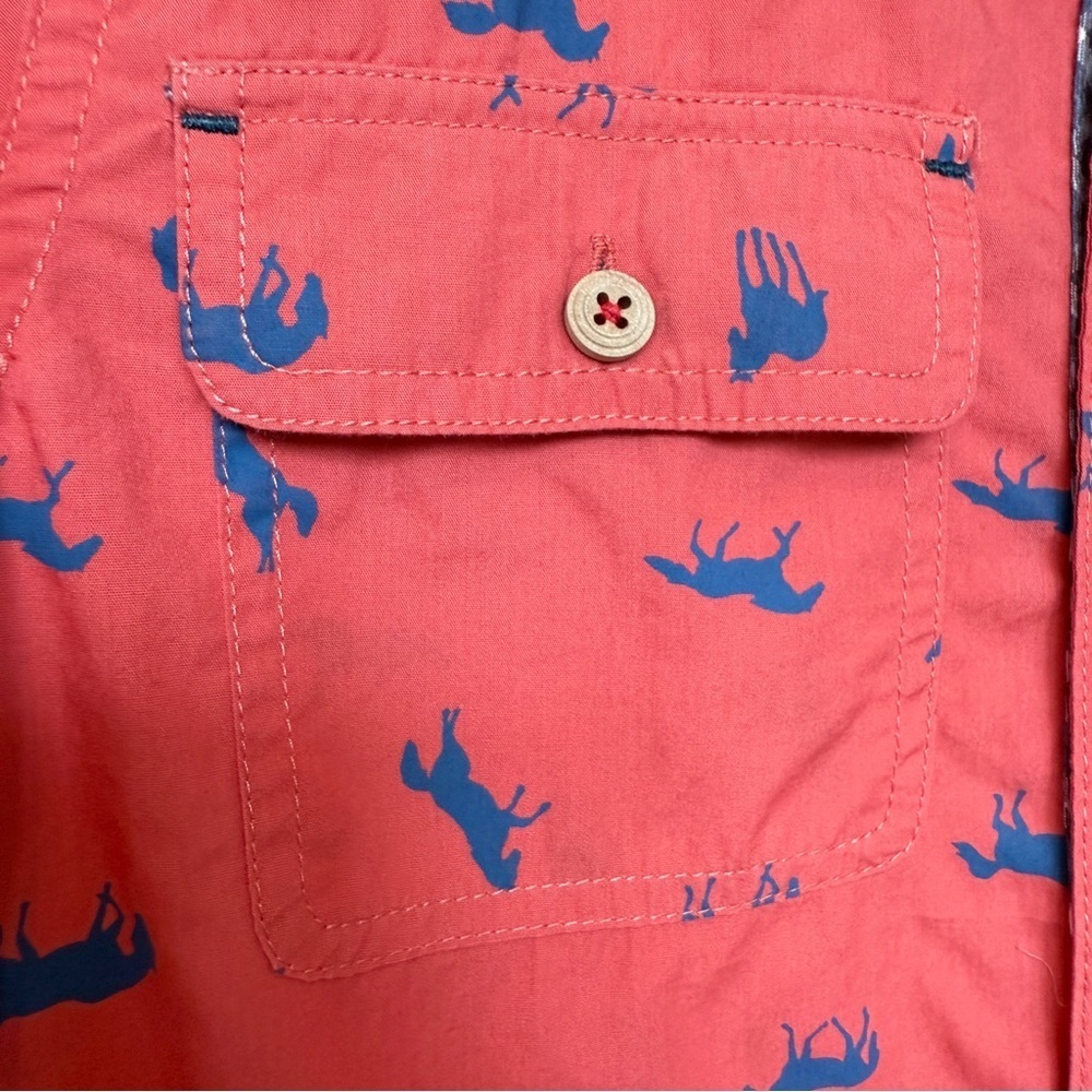 Matilda Jane x Joanna Gaines Boys Size 8 Red Horse Button-Up Shirt Short Sleeve - Picture 5 of 10